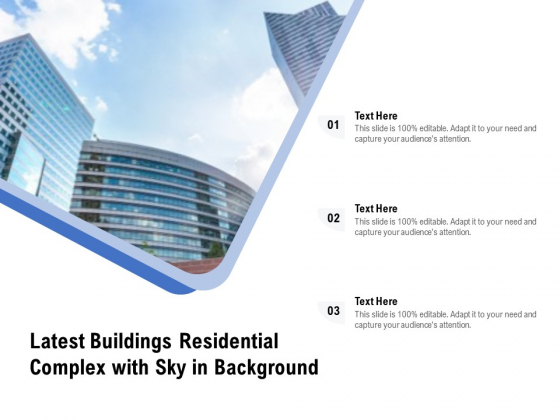 Latest Buildings Residential Complex With Sky In Background Ppt PowerPoint Presentation Slides Download PDF