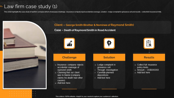 Law And Enforcement Company Profile Law Firm Case Study Mockup PDF Law And Enforcement Company Profile Law Firm Case Study Mockup PDF