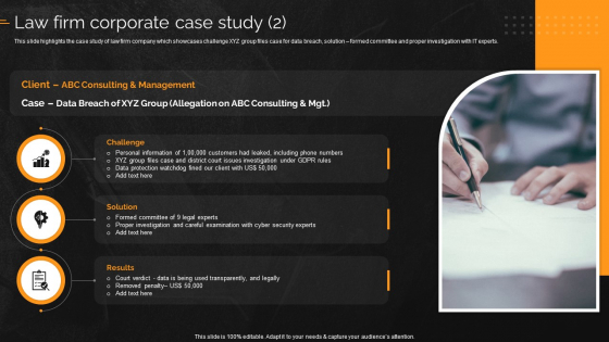 Law And Enforcement Company Profile Law Firm Corporate Case Study Graphics PDF Law And Enforcement Company Profile Law Firm Corporate Case Study Graphics PDF