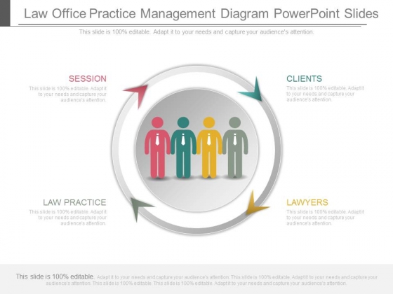 Law Office Practice Management Diagram Powerpoint Slides