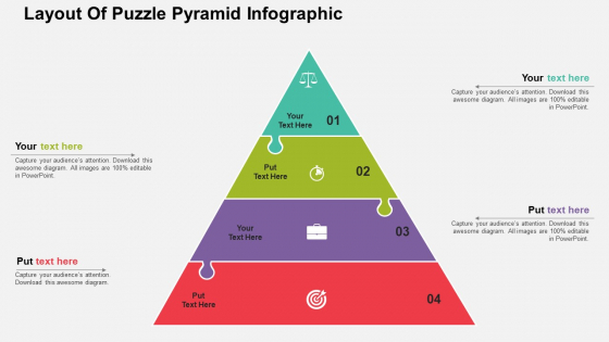 Layout Of Puzzle Pyramid Infographic PowerPoint Templates