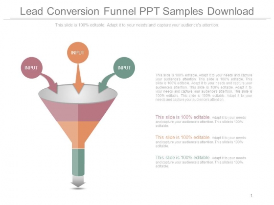 Lead Conversion Funnel Ppt Samples Download