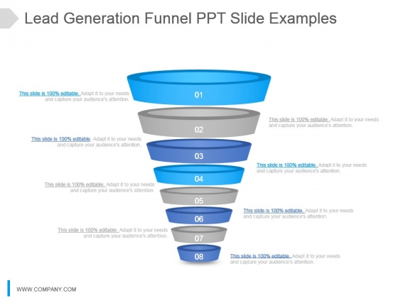 Lead Generation Funnel Ppt Slide Examples