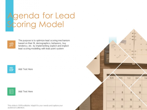 Lead Scoring Model Agenda For Lead Scoring Model Ppt Show Design Inspiration PDF Lead Scoring Model Agenda For Lead Scoring Model Ppt Show Design Inspiration PDF