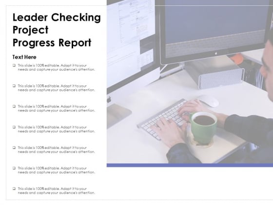Leader Checking Project Progress Report Ppt PowerPoint Presentation Professional Example PDF Leader Checking Project Progress Report Ppt PowerPoint Presentation Professional Example PDF