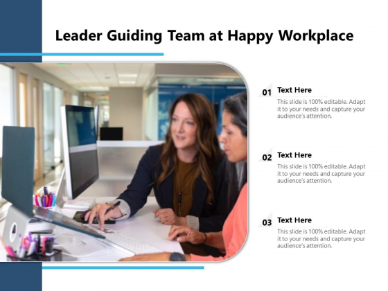 Leader Guiding Team At Happy Workplace Ppt PowerPoint Presentation Samples PDF Leader Guiding Team At Happy Workplace Ppt PowerPoint Presentation Samples PDF