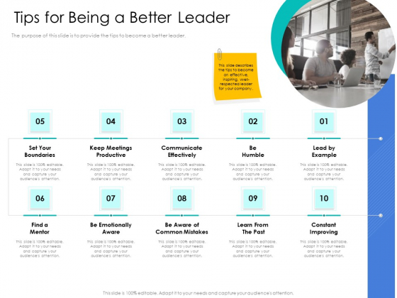 Leader Vs Administrators Tips For Being A Better Leader Background PDF