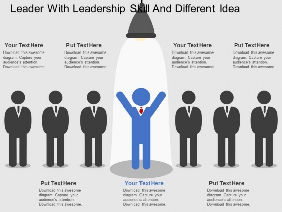 Leader With Leadership Skill And Different Idea Powerpoint Template Leader With Leadership Skill And Different Idea Powerpoint Template