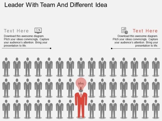 Leader With Team And Different Idea Powerpoint Template Leader With Team And Different Idea Powerpoint Template