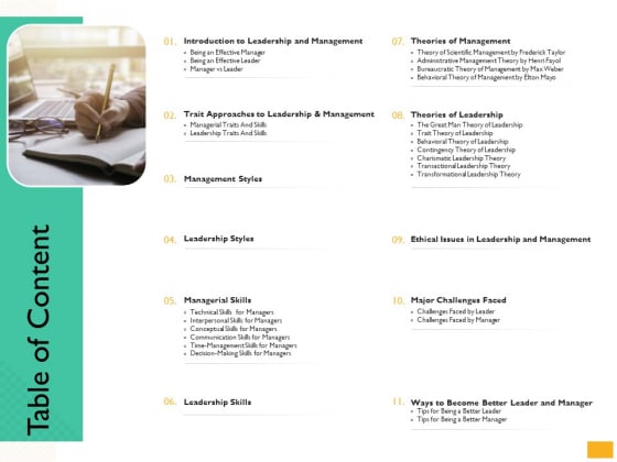 Leaders Vs Managers Table Of Content Ppt Layouts Slide Portrait PDF Leaders Vs Managers Table Of Content Ppt Layouts Slide Portrait PDF