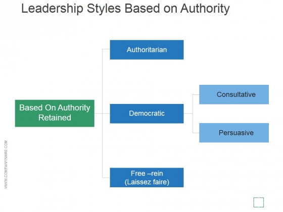 leadership styles based on authority template 2 ppt powerpoint