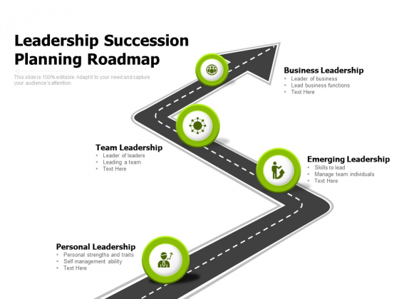 Leadership Succession Planning Roadmap Ppt PowerPoint Presentation Influencers PDF