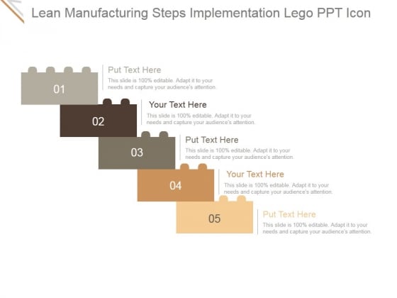 Lean Manufacturing Steps Implementation Lego Ppt PowerPoint Presentation Themes