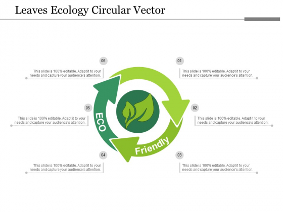 Leaves Ecology Circular Vector Ppt Powerpoint Presentation Infographics Guidelines