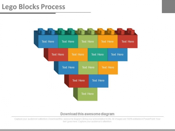 Lego Blocks Design For Data Representation Powerpoint Slides