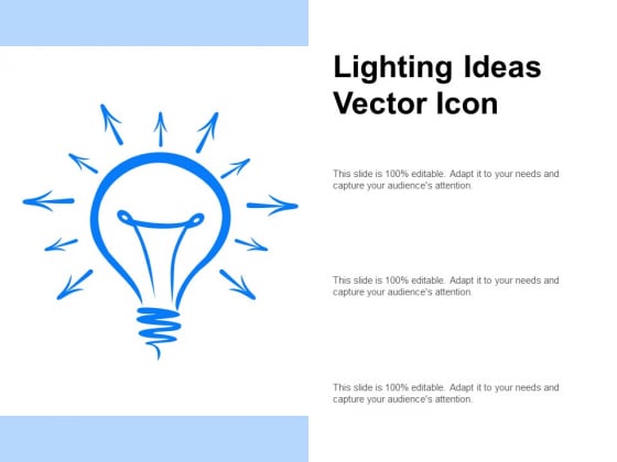 Lighting Ideas Vector Icon Ppt PowerPoint Presentation Show Portrait PDF