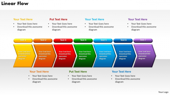 Linear Flow Power Point PowerPoint Presentation Template Linear Flow Power Point PowerPoint Presentation Template