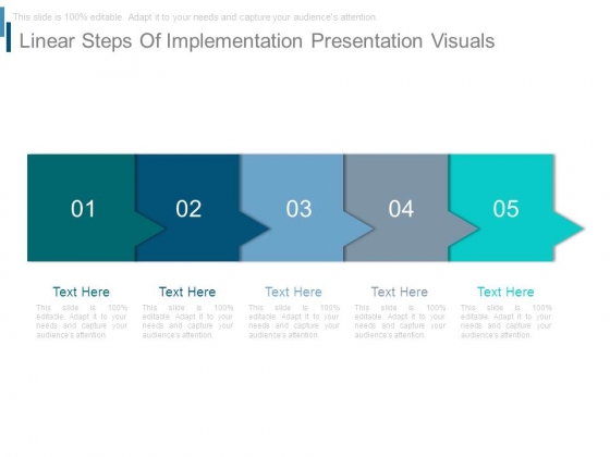 Linear Steps Of Implementation Presentation Visuals Linear Steps Of Implementation Presentation Visuals