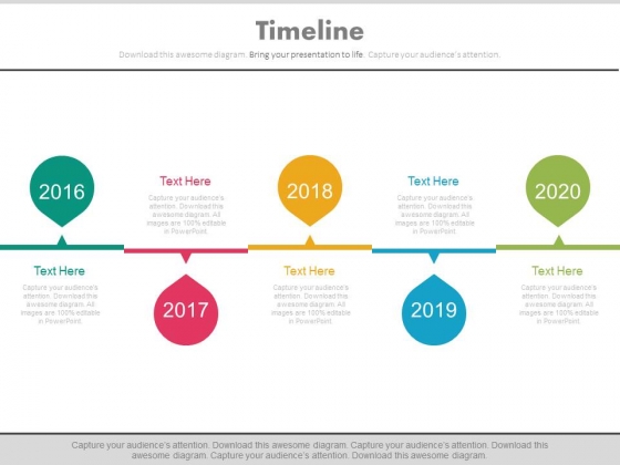 Linear Timeline For Specific Organizational Objectives Powerpoint Slides