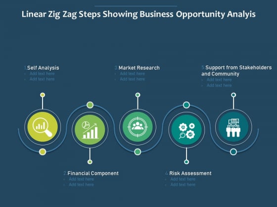 Linear Zig Zag Steps Showing Business Opportunity Analyis Ppt PowerPoint Presentation Show Grid PDF