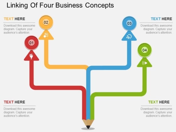 Linking Of Four Business Concepts Powerpoint Template Linking Of Four Business Concepts Powerpoint Template