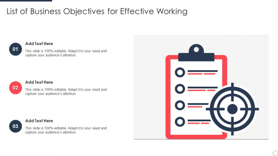 List Of Business Objectives For Effective Working Professional PDF List Of Business Objectives For Effective Working Professional PDF