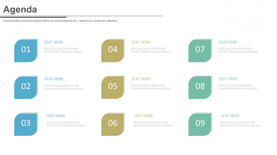 List Of Nine Agenda Points Powerpoint Slides List Of Nine Agenda Points Powerpoint Slides