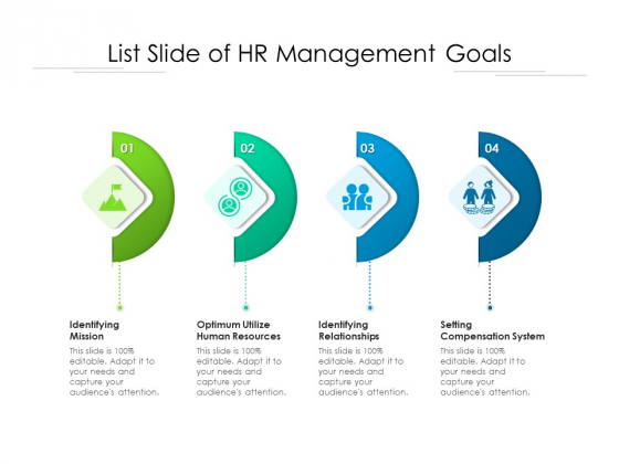 List Slide Of HR Management Goals Ppt PowerPoint Presentation File Templates PDF