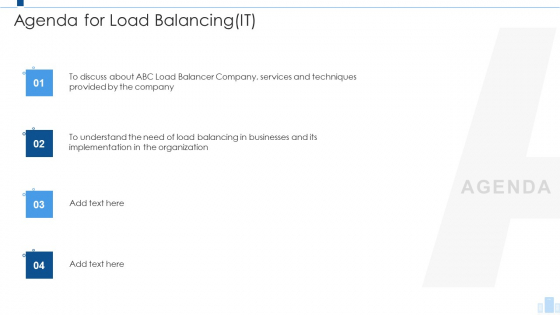 Load Balancing IT Agenda For Load Balancing It Structure PDF Load Balancing IT Agenda For Load Balancing It Structure PDF