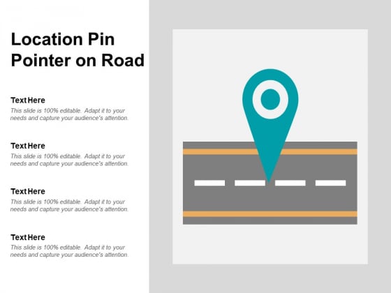 Location Pin Pointer On Road Ppt PowerPoint Presentation Model Slide