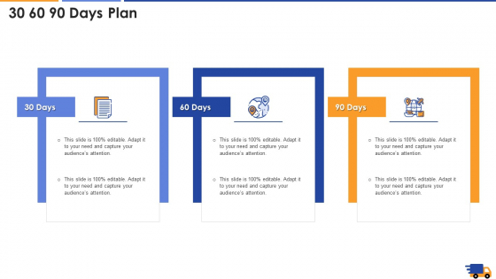 Logistics Approach To Improve Supply Chain Performance 30 60 90 Days Plan Diagrams PDF Logistics Approach To Improve Supply Chain Performance 30 60 90 Days Plan Diagrams PDF