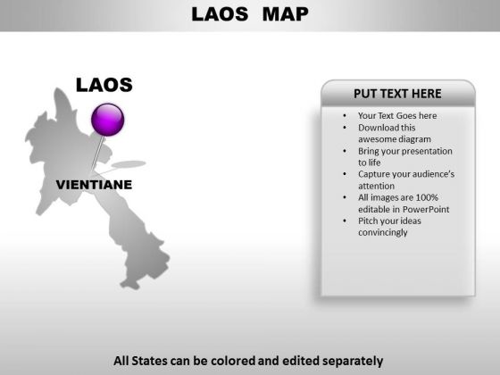 Laos Country PowerPoint Maps Laos Country PowerPoint Maps