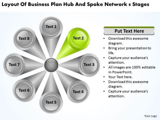 Layout Of Business Plan Hub And Spoke Network 8 Stages Plans PowerPoint Slides Layout Of Business Plan Hub And Spoke Network 8 Stages Plans PowerPoint Slides