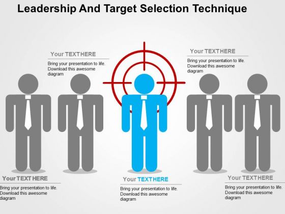 Leadership And Target Selection Technique PowerPoint Template Leadership And Target Selection Technique PowerPoint Template