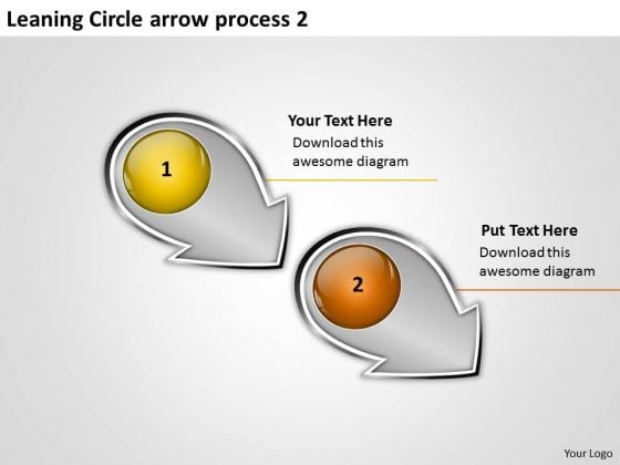 Leaning Circle Arrow Process 2 Flow Chart Slides PowerPoint Leaning Circle Arrow Process 2 Flow Chart Slides PowerPoint