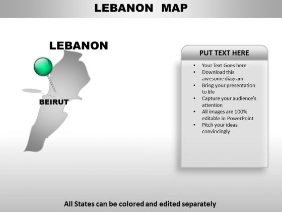 Lebanon Country PowerPoint Maps Lebanon Country PowerPoint Maps