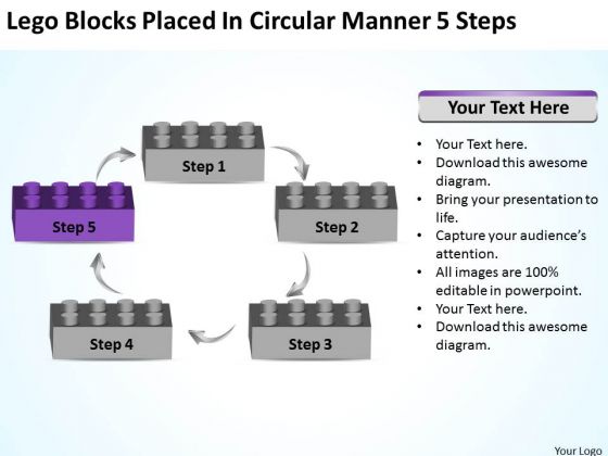 Lego Blocks Placed In Circular Manner 5 Steps Business Plan PowerPoint Slides Lego Blocks Placed In Circular Manner 5 Steps Business Plan PowerPoint Slides