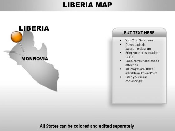 liberia country powerpoint maps 1