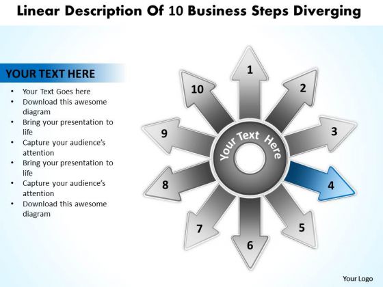 Linear Description Of 10 Business Steps Diverging Radial Process PowerPoint Templates Linear Description Of 10 Business Steps Diverging Radial Process PowerPoint Templates