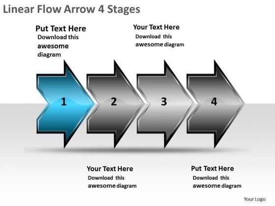 Linear Flow Arrow 4 Stages Product Chart PowerPoint Templates Linear Flow Arrow 4 Stages Product Chart PowerPoint Templates