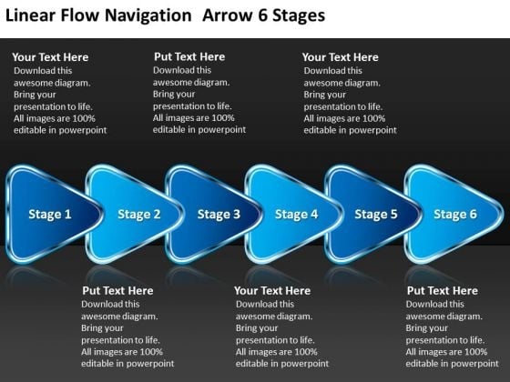 Linear Flow Navigation Arrow 6 Stages Flowchart Symbols PowerPoint Templates Linear Flow Navigation Arrow 6 Stages Flowchart Symbols PowerPoint Templates