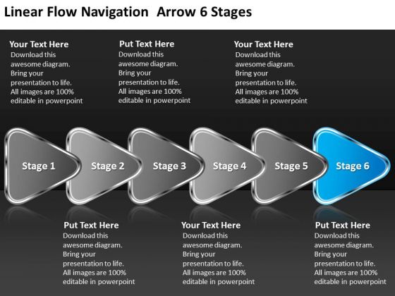 Linear Flow Navigation Arrow 6 Stages Ppt Open Source Flowchart PowerPoint Templates Linear Flow Navigation Arrow 6 Stages Ppt Open Source Flowchart PowerPoint Templates