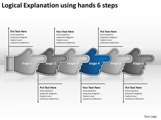 Logical Explanation Using Hands 6 Steps Microsoft Flowchart PowerPoint Slides Logical Explanation Using Hands 6 Steps Microsoft Flowchart PowerPoint Slides