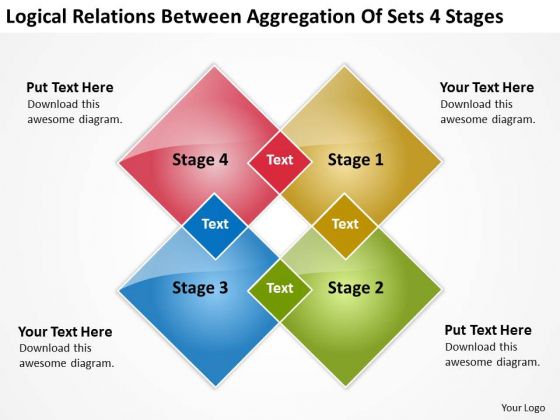 Logical Relations Between Aggregation Of Sets 4 Stages Linear Flow PowerPoint Templates Logical Relations Between Aggregation Of Sets 4 Stages Linear Flow PowerPoint Templates