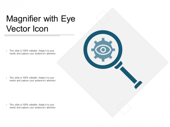 Magnifier With Eye Vector Icon Ppt PowerPoint Presentation Ideas Background Image