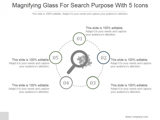 Magnifying Glass For Search Purpose With 5 Icons Ppt PowerPoint Presentation Pictures Magnifying Glass For Search Purpose With 5 Icons Ppt PowerPoint Presentation Pictures