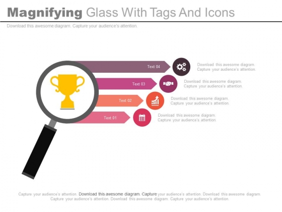 Magnifying Glass With Tags And Icons For Success Powerpoint Slides Magnifying Glass With Tags And Icons For Success Powerpoint Slides