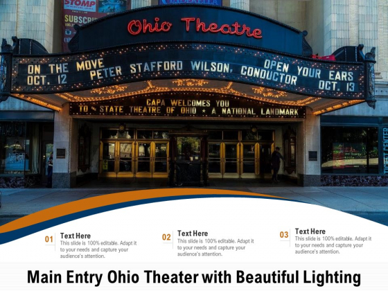 Main Entry Ohio Theater With Beautiful Lighting Ppt PowerPoint Presentation Infographics Icon PDF Main Entry Ohio Theater With Beautiful Lighting Ppt PowerPoint Presentation Infographics Icon PDF