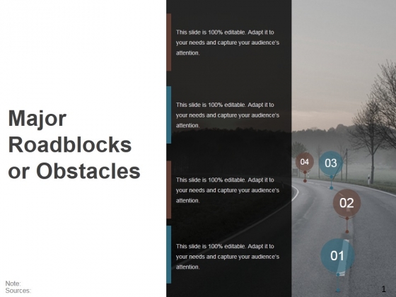 Major Roadblocks Or Obstacles Template 1 Ppt PowerPoint Presentation Professional Graphics Example Major Roadblocks Or Obstacles Template 1 Ppt PowerPoint Presentation Professional Graphics Example