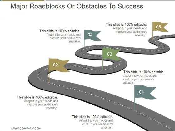 major roadblocks or obstacles to success ppt powerpoint major roadblocks or obstacles to success ppt powerpoint, Presentation templates